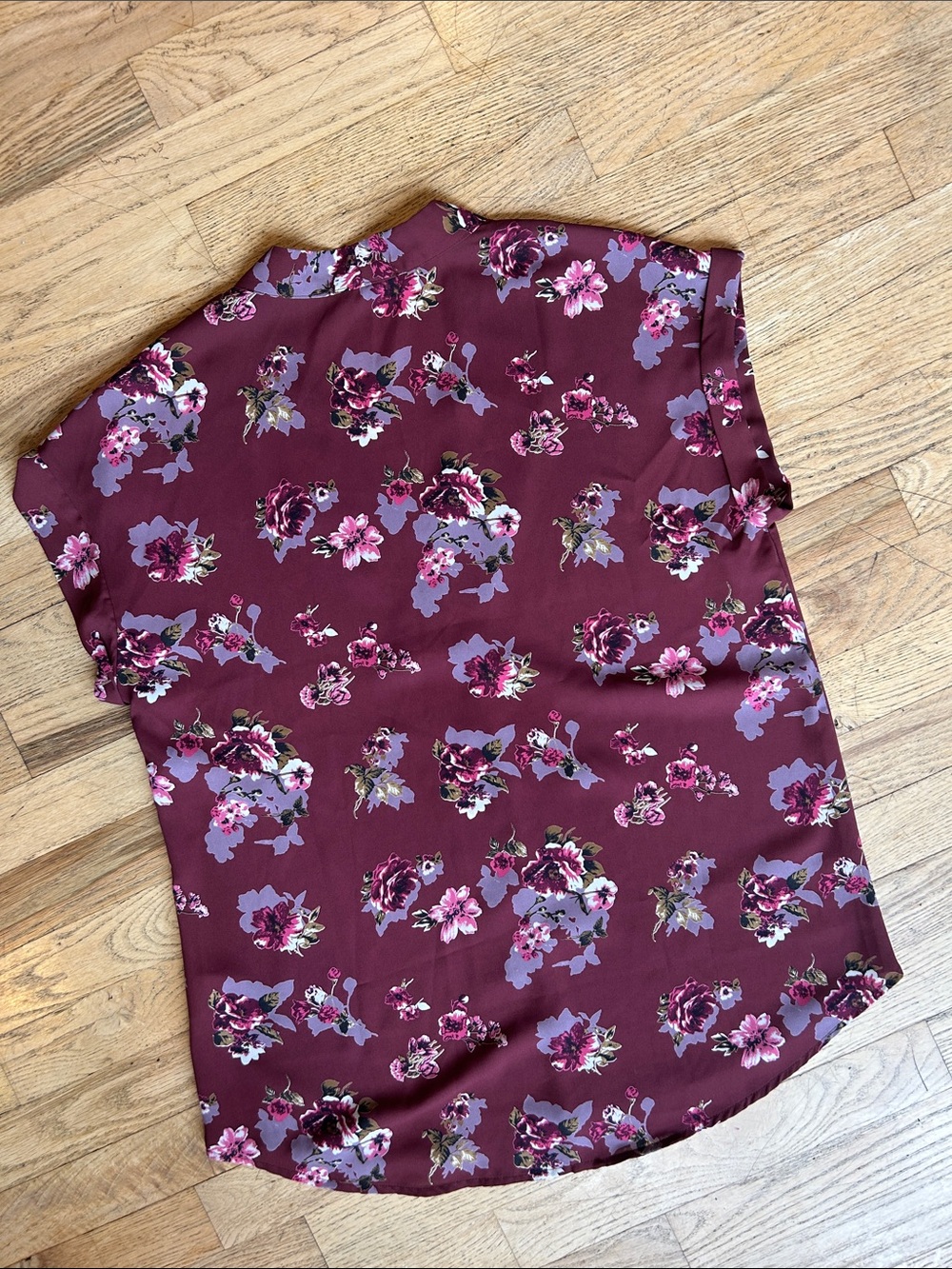 🌸3 FOR $20🌸 Pleione Mauve Floral V-Neck Blouse - Picture 5 of 7